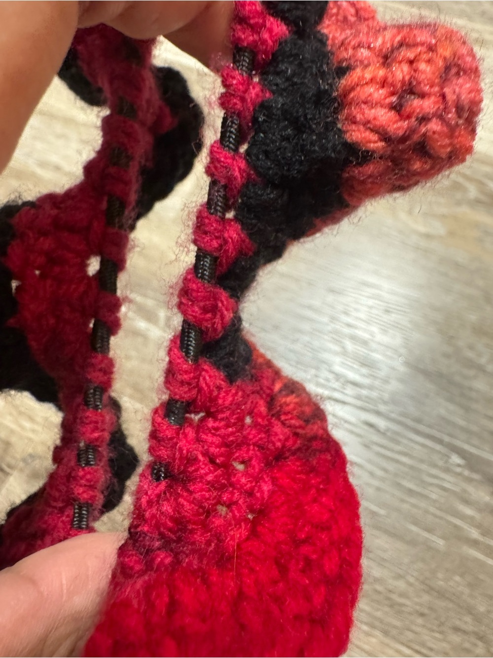 Ombré crochet hair tie - Picture 4 of 5